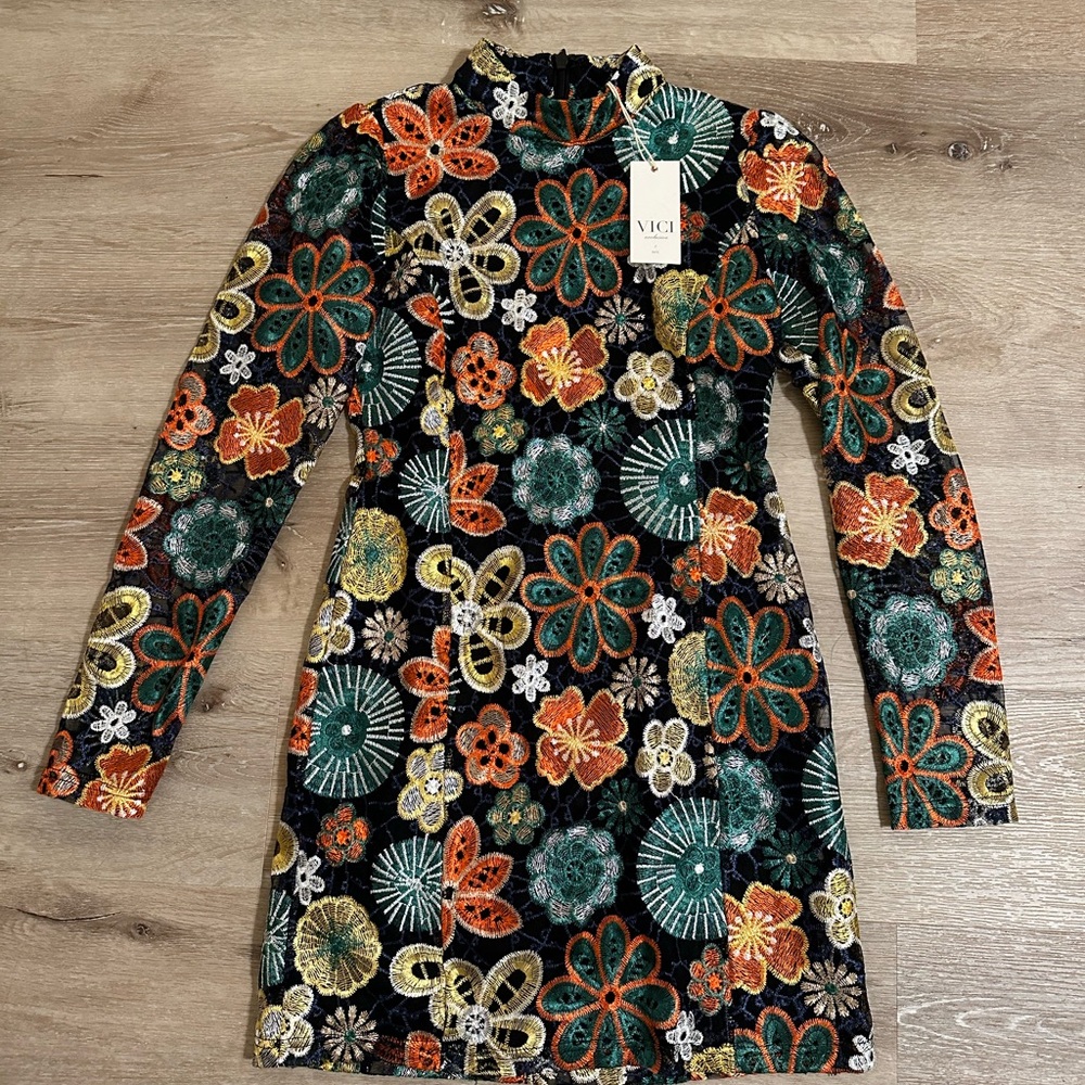VICI Exclusive X FATE Embroidered Dress